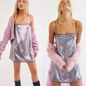 Free People Purple Sequin Dress